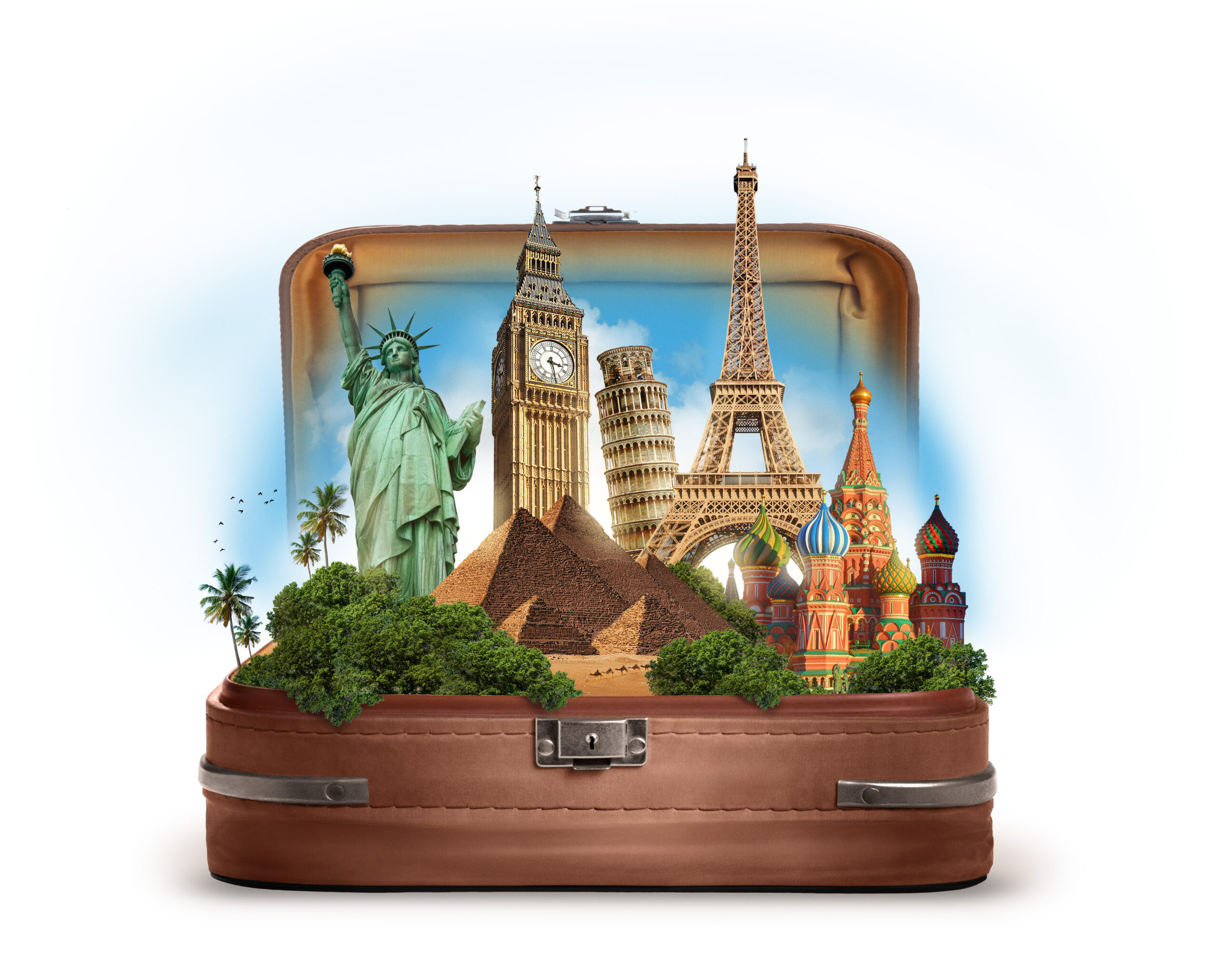 travel-concept-with-landmarks